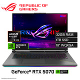 Laptop Asus ROG Strix G18 G814FP-WS96 Ryzen 9 9955HX RAM 32GB Disco 1TB SSD NVIDIA RTX 5070 8GB 18" WQXGA 240Hz Windows 11