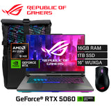 Laptop ASUS ROG Strix G16 G614PM-RV127W AMD Ryzen 9 8940HX RAM 16GB Disco 1TB SSD NVIDIA RTX 5060 8GB 16″ WUXGA Windows 11