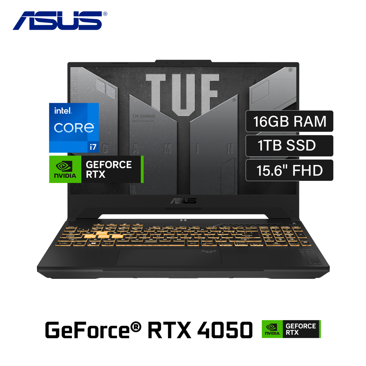 Laptop ASUS TUF F15 FX507VU-LP180 Intel Core i7 13620H RAM 16GB Disco 1TB SSD Video RTX 4050 6GB 15.6" FHD