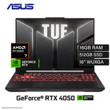 Laptop Asus TUF Gaming A16 FA607NUQ Ryzen 7 170 Ram 16GB Disco 512GB SSD NVIDIA RTX 4050 6GB 16″ WUXGA Windows 11