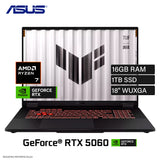 Laptop ASUS TUF Gaming FA808UM-IS74 RYZEN 7 260HS Ram 16GB Disco 1TB SSD NVIDIA RTX 5060 8GB 18" WUXGA Windows 11
