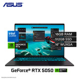 Laptop Asus V16 V3607VH Intel Core 7 240H Ram 16GB Disco 512GB SSD NVIDIA RTX 5050 8GB 16" WUXGA Windows 11