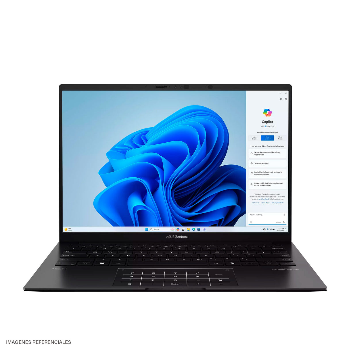 Laptop ASUS Zenbook UM3406GA-QD047W AMD Ryzen 5 430 Ram 16GB Disco 512GB SSD 14″ WUXGA OLED Windows 11 (90NB17R1-M001Z0)