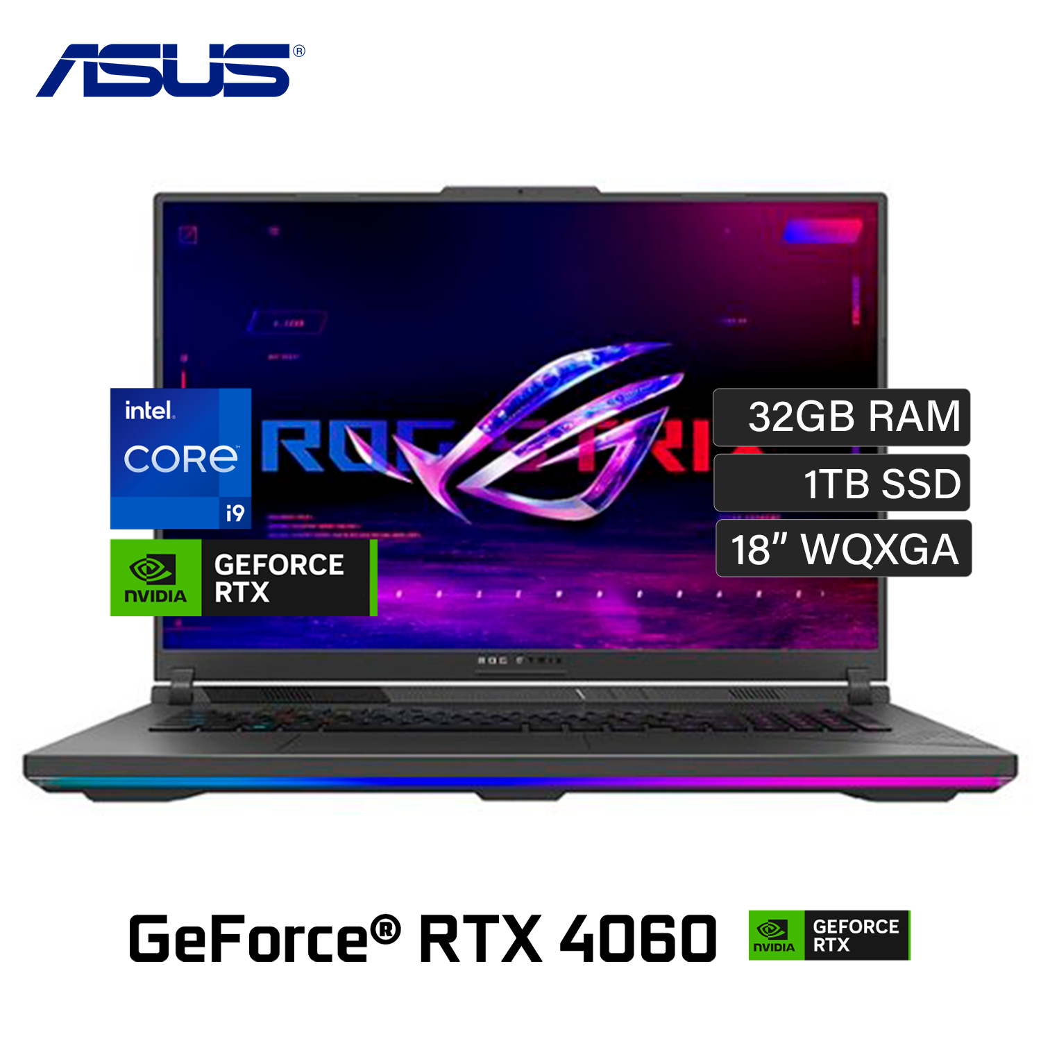 Laptop Asus ROG Strix G18 2024 G814JVR IS96 Intel Core i9 14900HX RA RYM Portatiles Peru