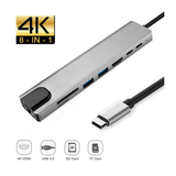 Adaptador Multifuncion USB Typo C - HDtv Sd/Tf Rj45