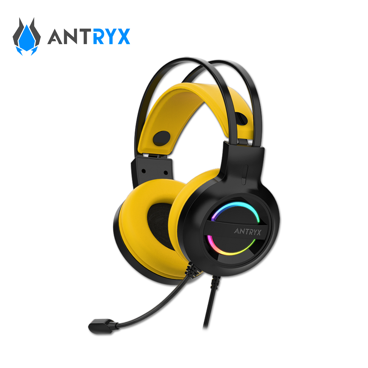 Audífonos C/Micrófono Antryx Iris-K Yellow 7.1 Virtual USB