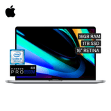 Laptop Macbook Pro A2141 Intel Core i9 2.30 Ghz RAM 16GB Disco 1TB SSD Video 4GB 16" Retina Touch Bar 2019