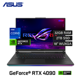 Laptop Asus ROG Strix G18 G834JY-N6013W Intel Core i9 13980HX Ram 32GB Disco 2TB SSD Video Nvidia RTX 4090 16GB 18" WUXGA Windows 11