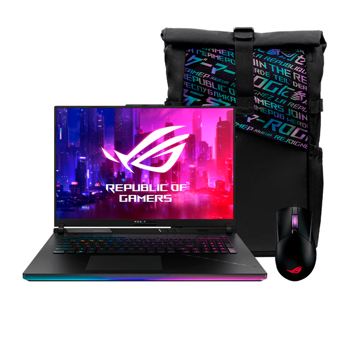 Laptop Asus ROG Strix G614JVR-N3063W Intel Core i9 14900HX RAM 16GB Disco 1TB SSD Video RTX 4060 8GB 16" WUXGA Windows 11 + Mochila Mouse Adaptador