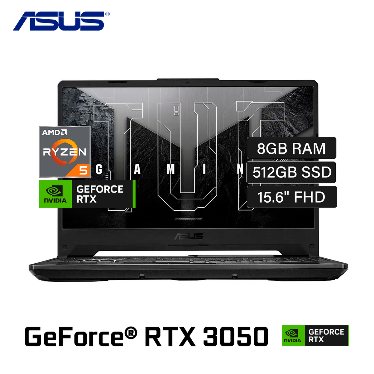 Laptop Asus TUF FA506NC-HN006 A15 Ryzen 5 7535HS Ram 8GB Disco 512GB S ...