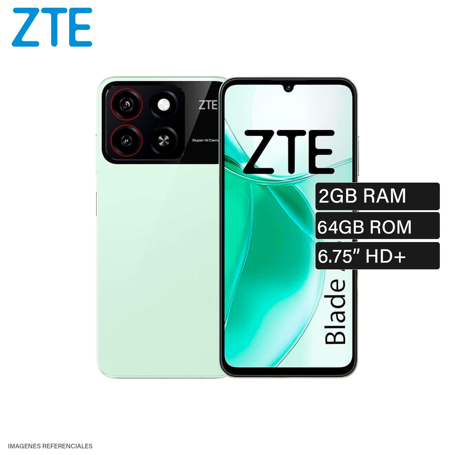 Celular ZTE Blade A35 Memoria 2GB+4GB Virtual Almacenamiento 64GB