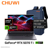 Laptop Chuwi GameBook 16 AMD Ryzen 9 9955HX Ram 32GB Disco 1TB SSD NVIDIA RTX 5070 Ti 12GB 16″ 2.5K WQXGA Windows 11 Pro