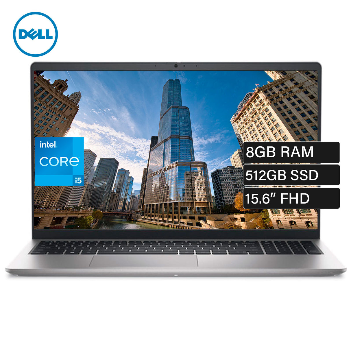 Laptop Dell DC15250 Intel Core i5-1334U RAM 8 GB Disco SSD 512 GB Pantalla 15.6" FHD FreeDOS