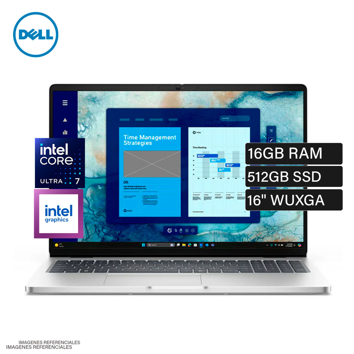 Laptop Dell Pro 16 PC16250 Intel Core Ultra 7 255U Ram 16GB Disco 512GB SSD 16″ WUXGA Windows 11 Pro (XF5PC)