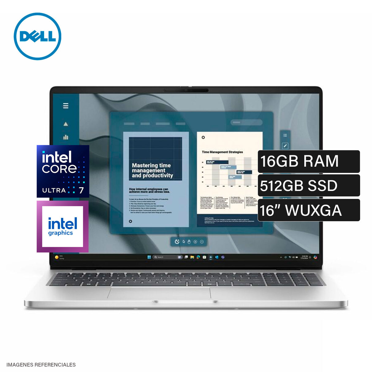 Laptop Dell Pro 16 PC16250 Intel Core Ultra 7 255U Ram 16GB Disco 512GB SSD 16″ WUXGA Windows 11 Pro (XF5PC)