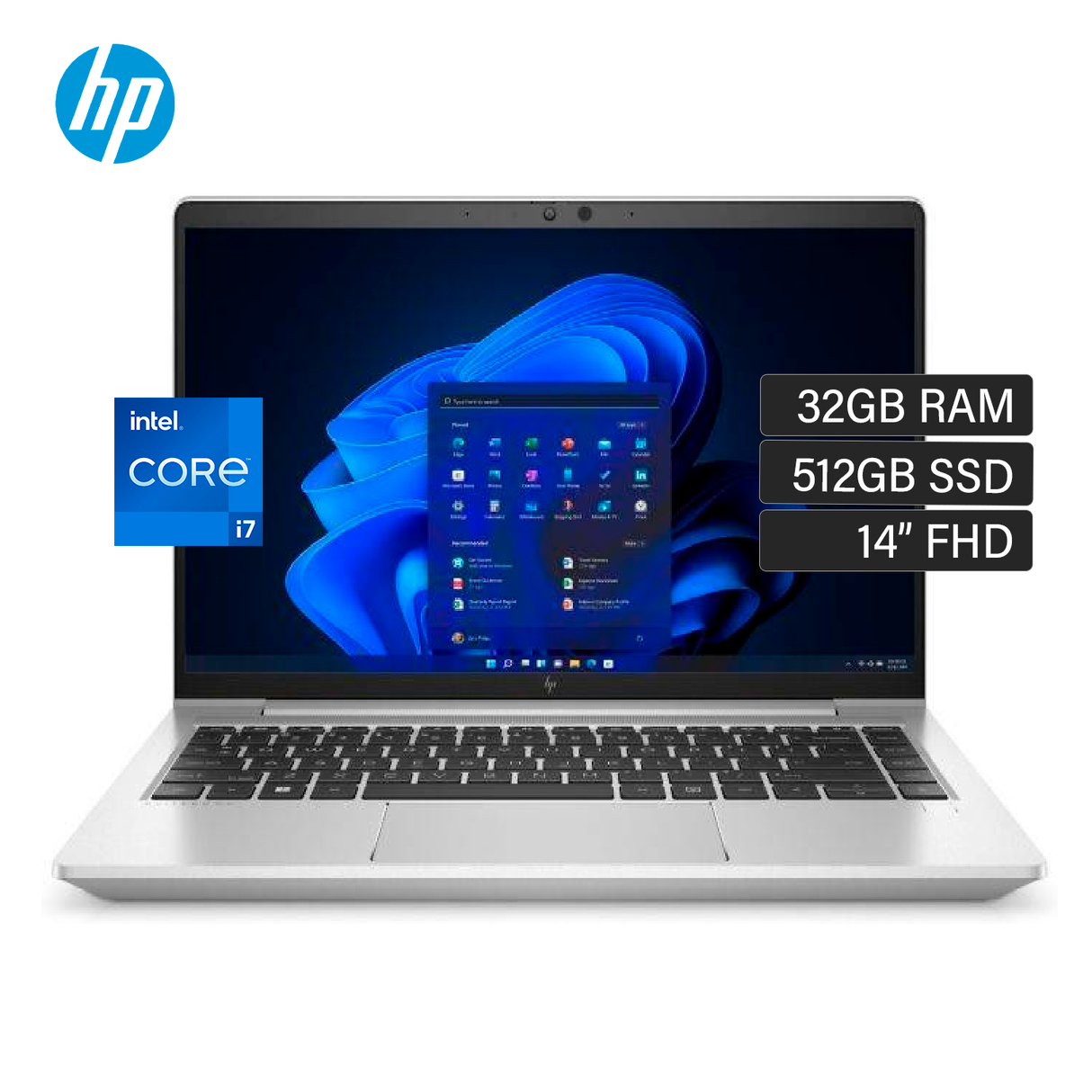 Laptop HP EliteBook 640 G9 Intel Core i7 1265U Ram 32GB Disco 512GB SSD 14" FHD Windows 10 Pro (820D6LS#ABM)