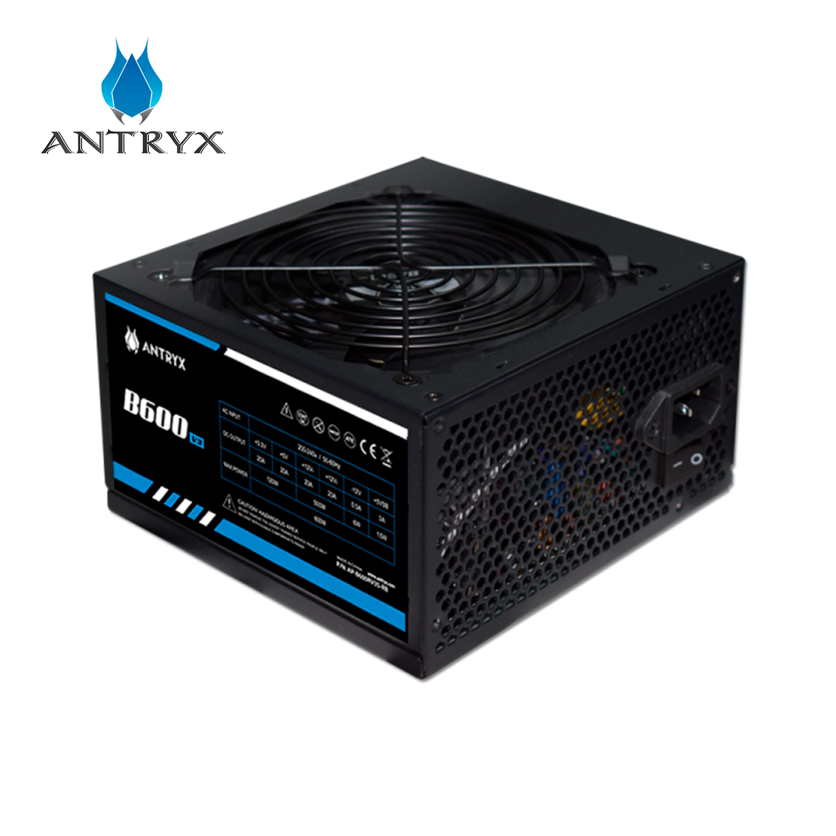 Fuente Antryx B600 V3 Black 600W V2.31 100 - 240 Vac