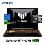 Laptop Asus TUF Gaming FX507ZI-F15.I74070 Intel Core i7 12700H Ram 16GB Disco 1TB SSD Video Nvidia RTX 4070 8GB 15.6″ FHD Windows 11