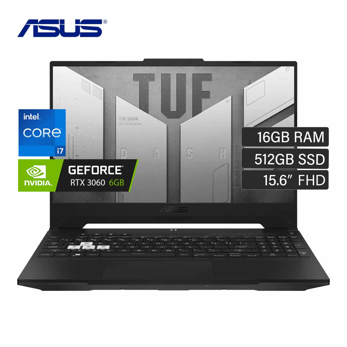 Laptop ASUS TUF Gaming FX517ZM-HN001W Intel Core i7 12650H RAM 16GB Disco 512GB SSD Video Nvidia RTX 3060 6GB 15.6" FHD Windows 11