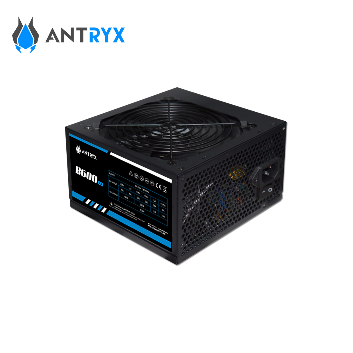 Fuente Antryx B600 V3 Black 600W Box Tipo ATX V2.31 100 - 240 Vac