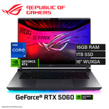 Laptop Asus ROG Strix G16 (2025) G615JMR-DS94 Intel Core i9 14900HX Ram 16GB Disco 1TB SSD Video NVIDIA RTX 5060 8GB 16" WUXGA Windows 11 (90NR0LB1-M000N0)
