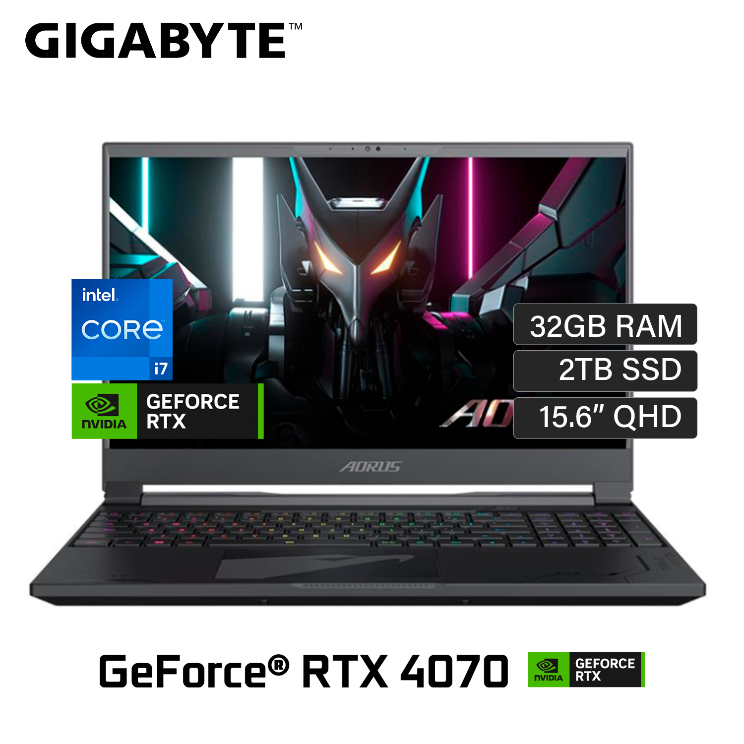 Laptop Gigabyte AORUS 15 (2023) BSF Intel Core i7 13700H RAM 16GB Disc –  RYM Portátiles Perú