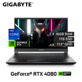 Laptop Gigabyte AORUS 17X AXF (2023) Intel Core i9 13900HX RAM 16GB Disco 1TB SSD Video RTX 4080 12GB 17.3" QHD Windows 11