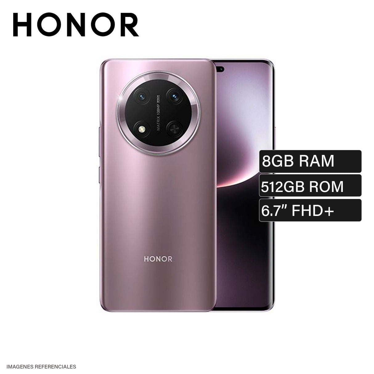 Celular Honor Magic 7 Lite Almacenamiento 512GB Ram 8GB 6.7" Tataniun Purple (BRP-NX3)