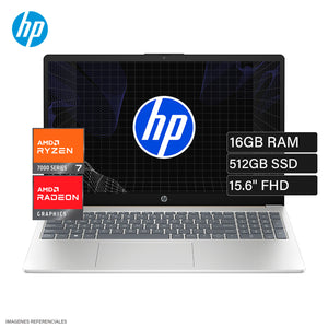 Laptop HP 15-FC0275LA Ryzen 7 7730U 16GB RAM 512GB SSD 15.6" FHD FreeDOS (B9TR3LA#ABM) Open Box