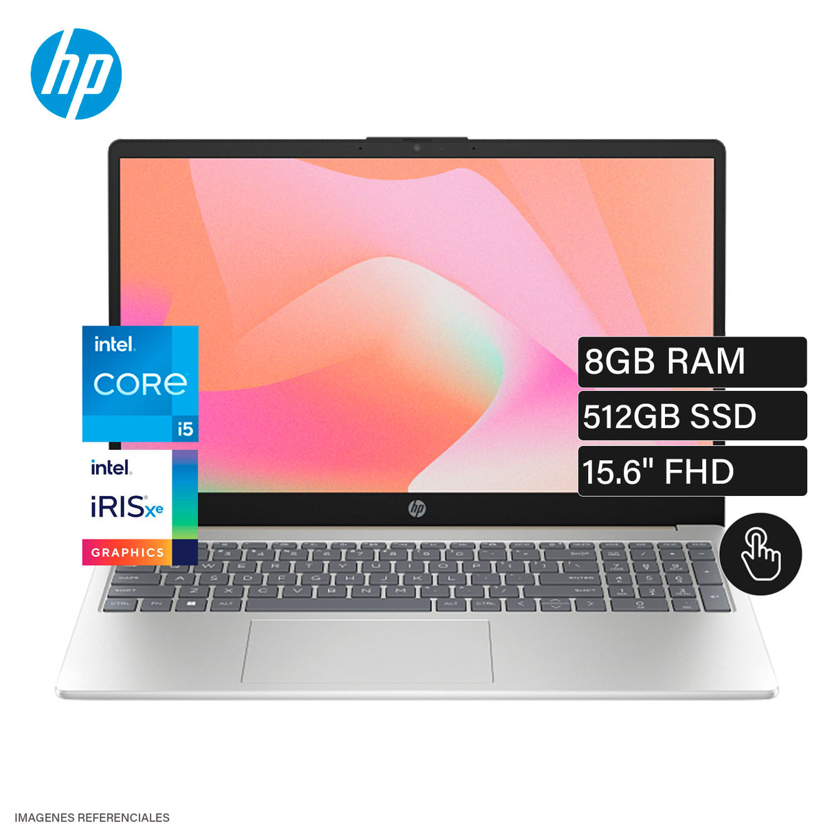 Laptop HP 15 FD0152LA Intel Core i5-1334U Ram 8GB Disco 512GB SSD 15.6″ FHD Táctil FREEDOS (B9TS2LA#ABM)