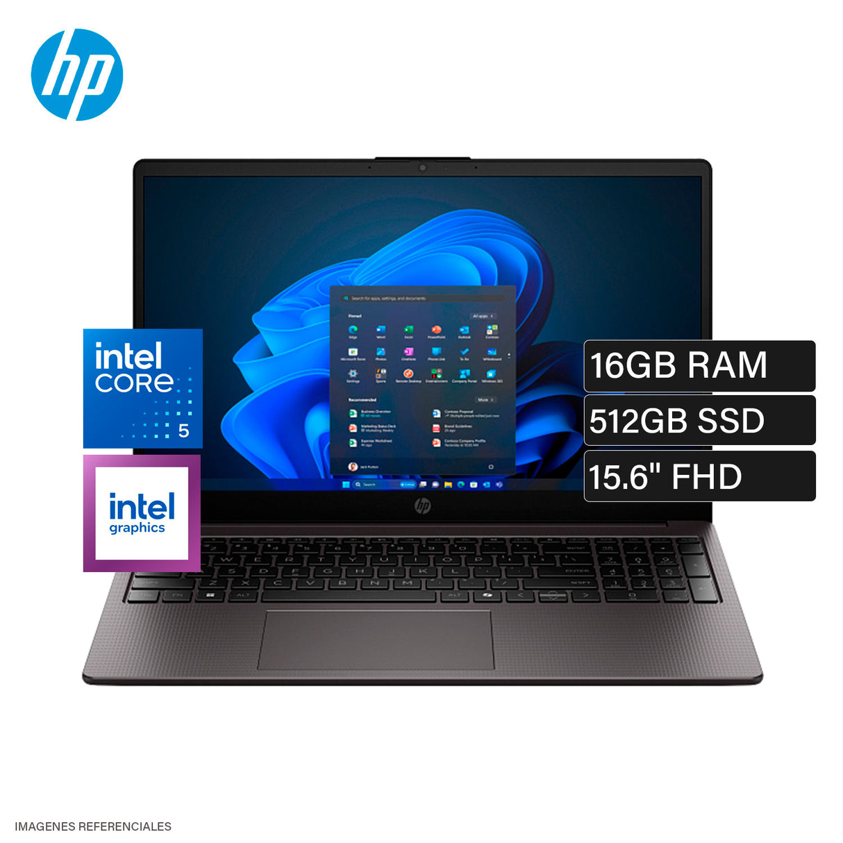 Laptop HP 250 G10 Intel Core 5 120U Ram 16GB Disco 512GB SSD 15.6″ FHD FreeDOS (C78DYAT#ABM)