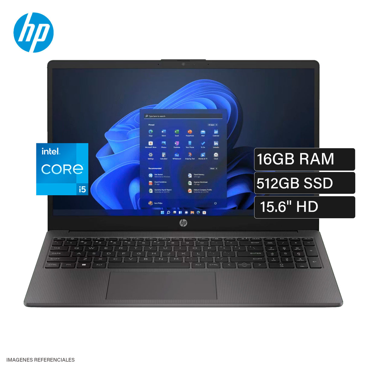 Laptop HP 250 G10 Intel Core i5 1334U RAM 16GB Disco 512GB SSD 15.6″ HD FreeDOS (B5UW7AT#ABM)
