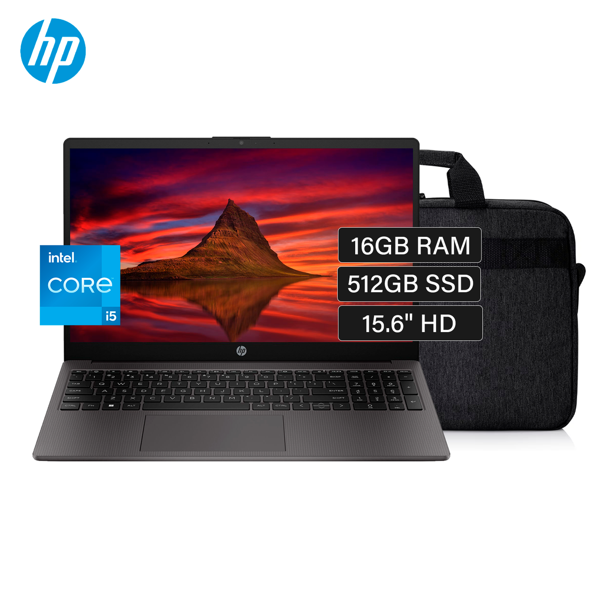 Laptop HP 250 G9 Intel Core i5 1235U RAM 16GB Disco 512GB SSD 15.6" HD FreeDos + Funda HP