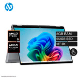 Laptop HP OmniBook X Flip 16-BE0003DX AMD Ryzen 5 220 RAM 8GB Disco 512GB SSD 16″ 2K Pantalla Táctil Windows 11 (B73U4UA#ABA) OPEN BOX