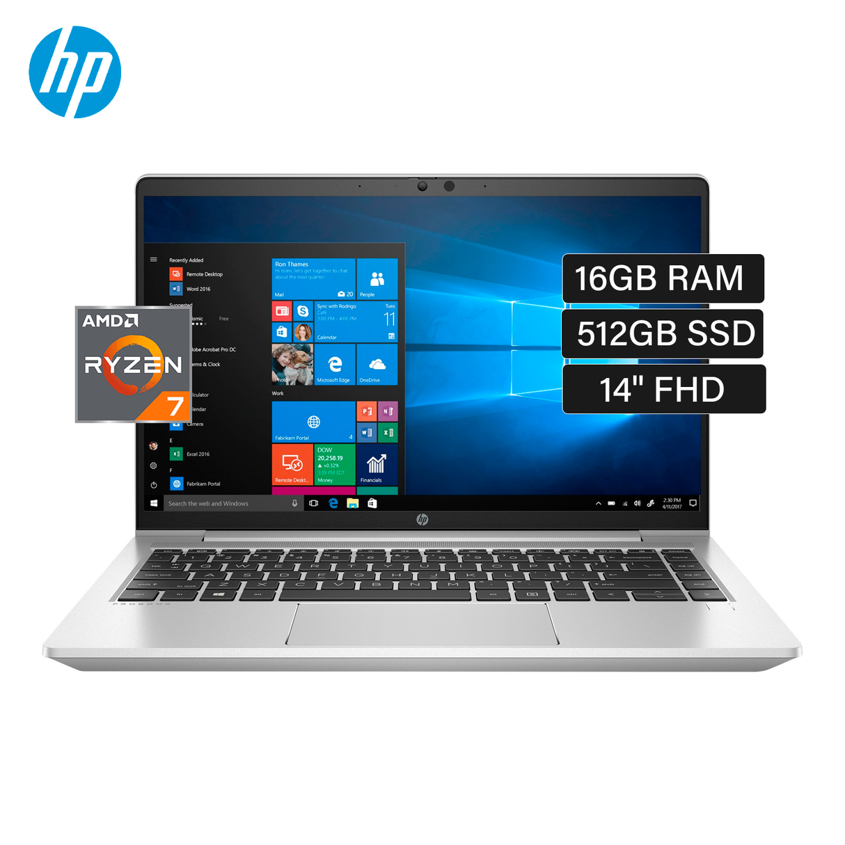 Laptop HP ProBook 445 G10 Ryzen 7 7730U RAM 16GB Disco 512GB SSD 14" FHD Windows 11 Pro