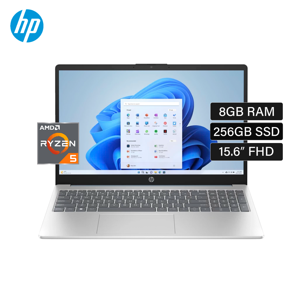 Laptop HP 15-FC0009LA Ryzen 5 7520U RAM 8GB Disco 256GB SSD 15.6" FHD FreeDos