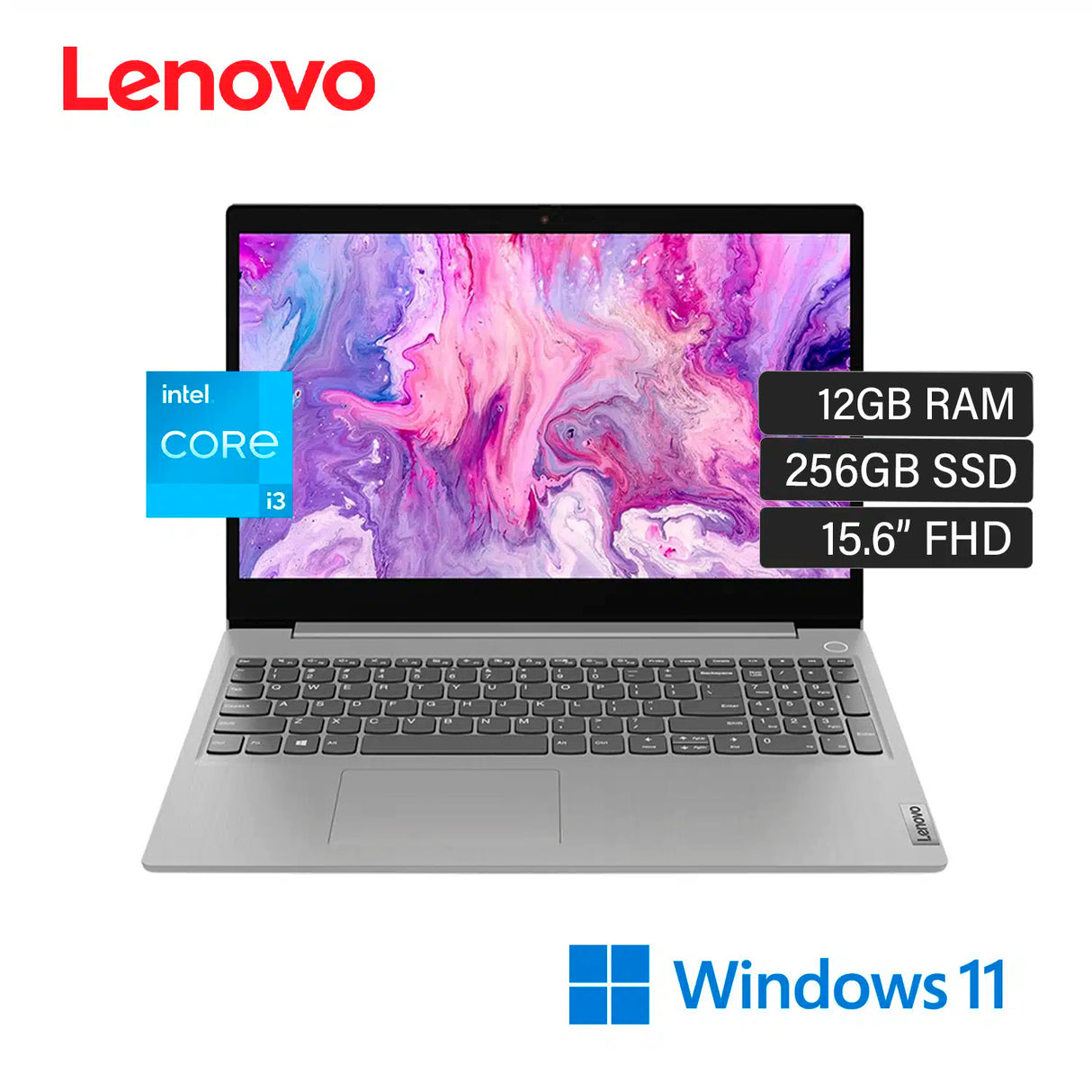 Laptop Lenovo Ideapad 3 15ITL05 Intel Core i3 1115G4 Ram 12GB Disco 256GB SSD 15.6" FHD Windows 11
