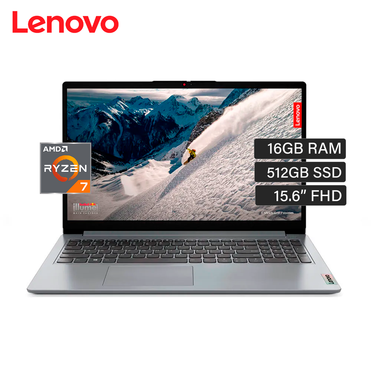 Laptop Lenovo IdeaPad 1 15ALC7 Ryzen 7 5700U Ram 16GB Disco 512GB SSD 15.6 FHD FreeDos