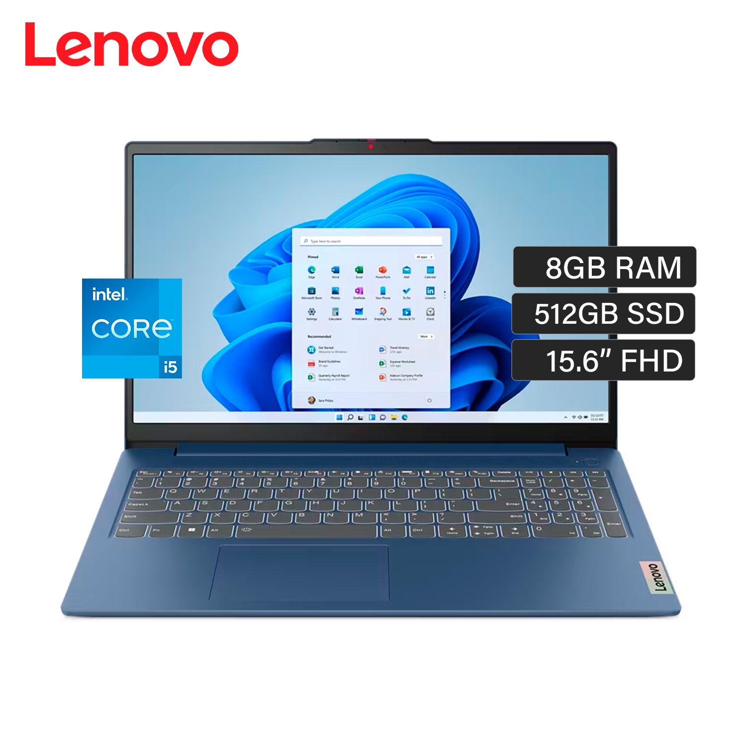 LENOVO Notebook Ideapad 3 Intel Core i3 12va 8-Núcleos 8GB RAM 512GB SSD  15,6 FHD IPS Lenovo