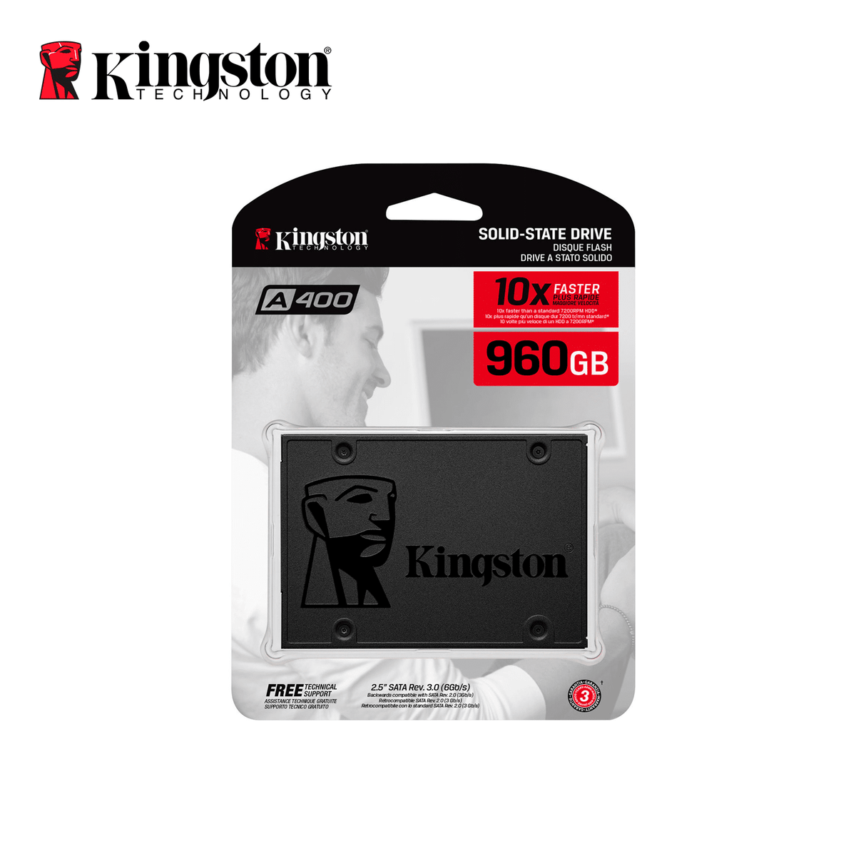 Disco Solido Kingston 960GB A400 2.5 Sata