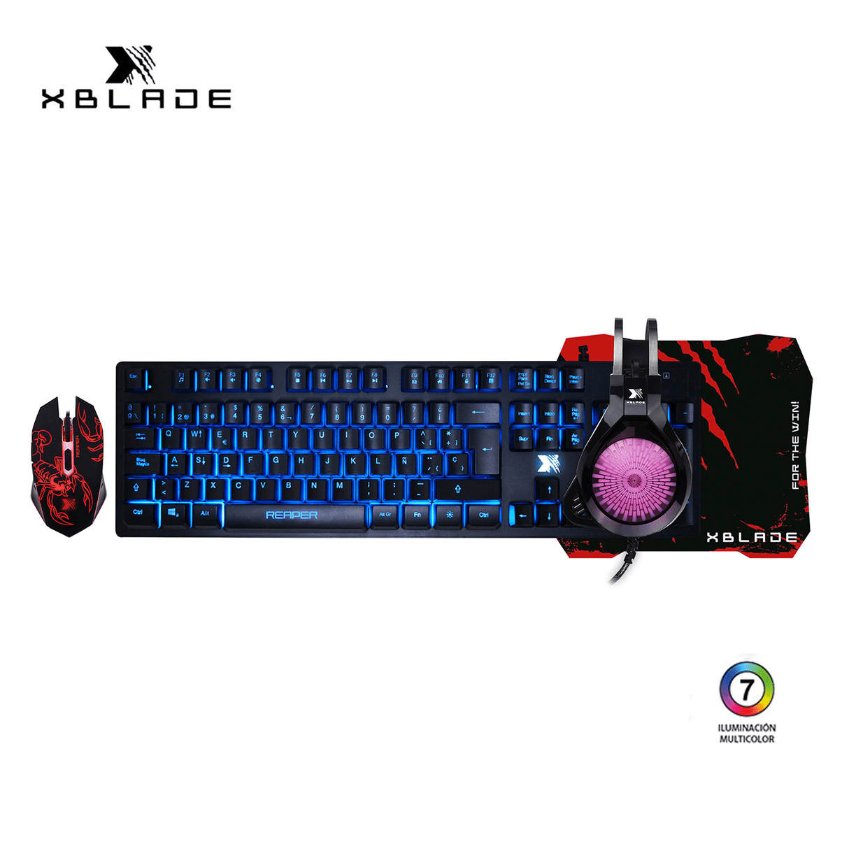Kit Xblade Gaming Teclado Mouse Pad Mouse Audifono REAPER