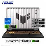 Laptop Asus TUF F16 FX608JHR-RV169 Intel Core i7-14650HX Ram 16GB Disco 1TB SSD NVIDIA RTX 5050 8GB 16″ WUXGA FreeDOS (90NR0NA1-M008Y0)