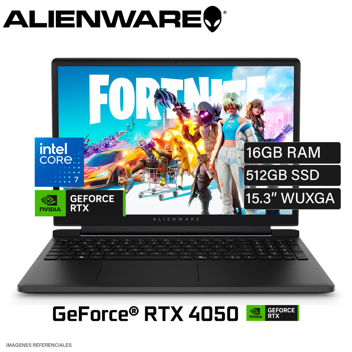 Laptop Dell Alienware 15 DA15265 AMD Ryzen 5 220 Ram 16GB Disco 512GB SSD NVIDIA RTX 4050 6GB 15.3" WUXGA Windows 11 Home (LDA15265-5263BLK-PUS)
