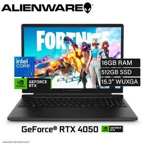 Laptop Dell Alienware 15 DA15260 Intel Core 7 240H Ram 16GB Disco 512GB SSD NVIDIA RTX 4050 6GB 15.3" WUXGA Windows 11 Pro Black (LDA15260-7823BLK-PUS)