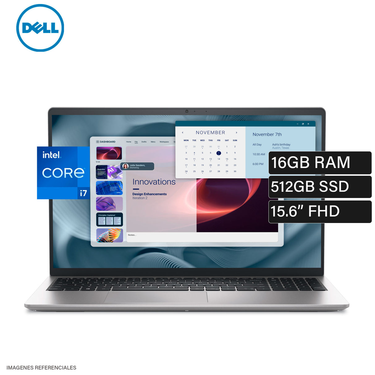 Laptop Dell Pro 15 Essential PV15250 Intel Core i7-1355U Ram 16GB Disco 512GB SSD 15.6″ FHD Windows 11 Pro (9KP97)