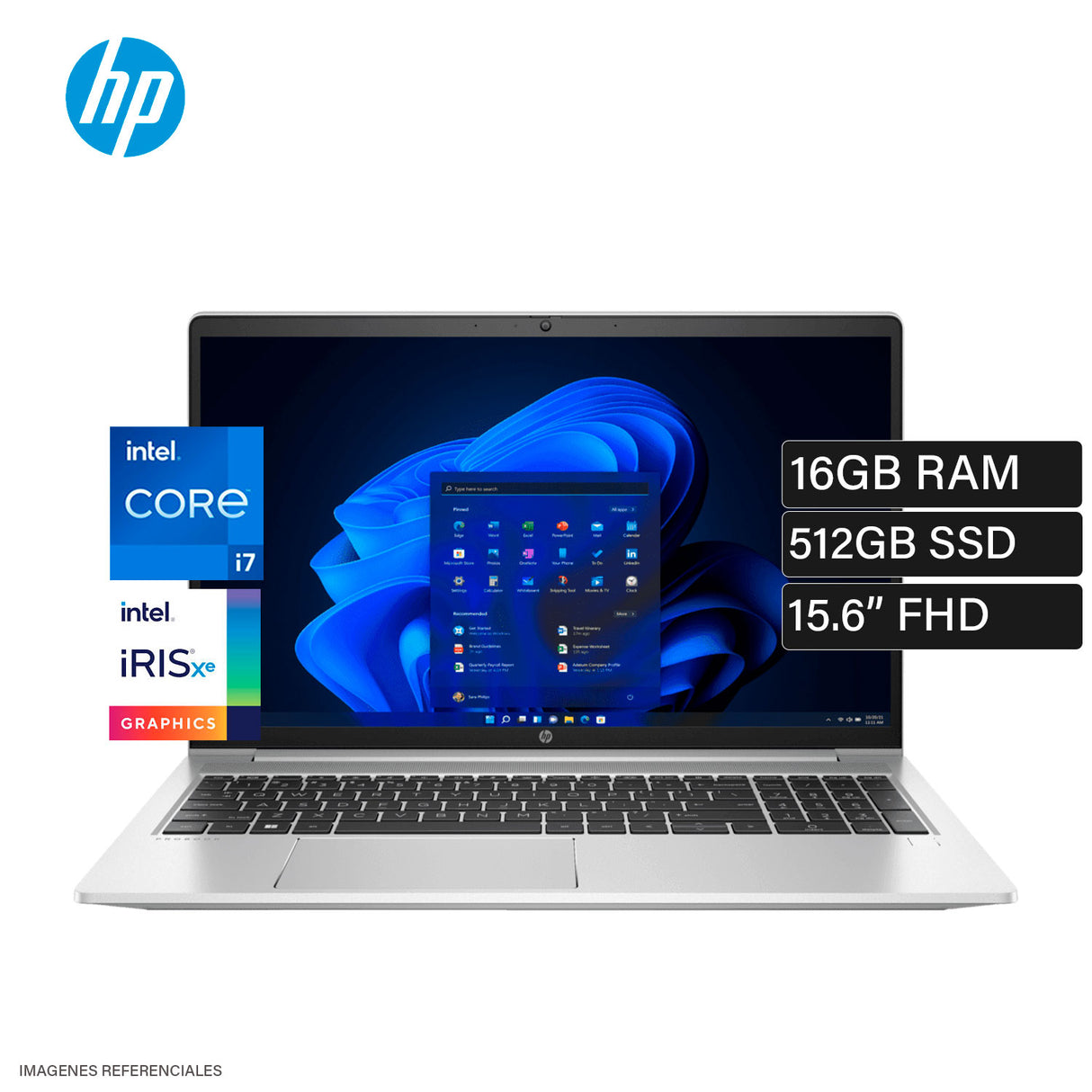 Laptop HP ProBook 450 G9 Intel Core i7-1255U Ram 16GB Disco 512GB SSD 15.6" FHD Windows 11 Pro (6K6X5LT#ABM) OPEN BOX
