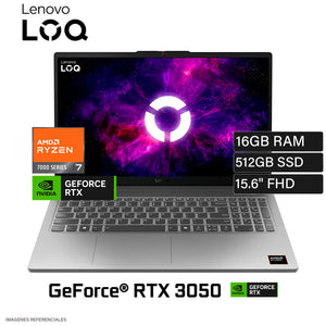 Laptop Lenovo LOQ Essential 15ARP10E Ryzen 7 7735HS Ram 16GB Disco 512GB SSD NVIDIA RTX 3050 6GB 15.6″ FHD FreeDOS (83S0004HLM)