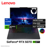 Laptop Lenovo Legion 5 15IRX10 Intel Core i9-14900HX RAM 16 GB Disco 1 TB SSD NVIDIA RTX 5070 8 GB Pantalla 15.1" WQXGA OLED Windows 11 (83LY0007US)