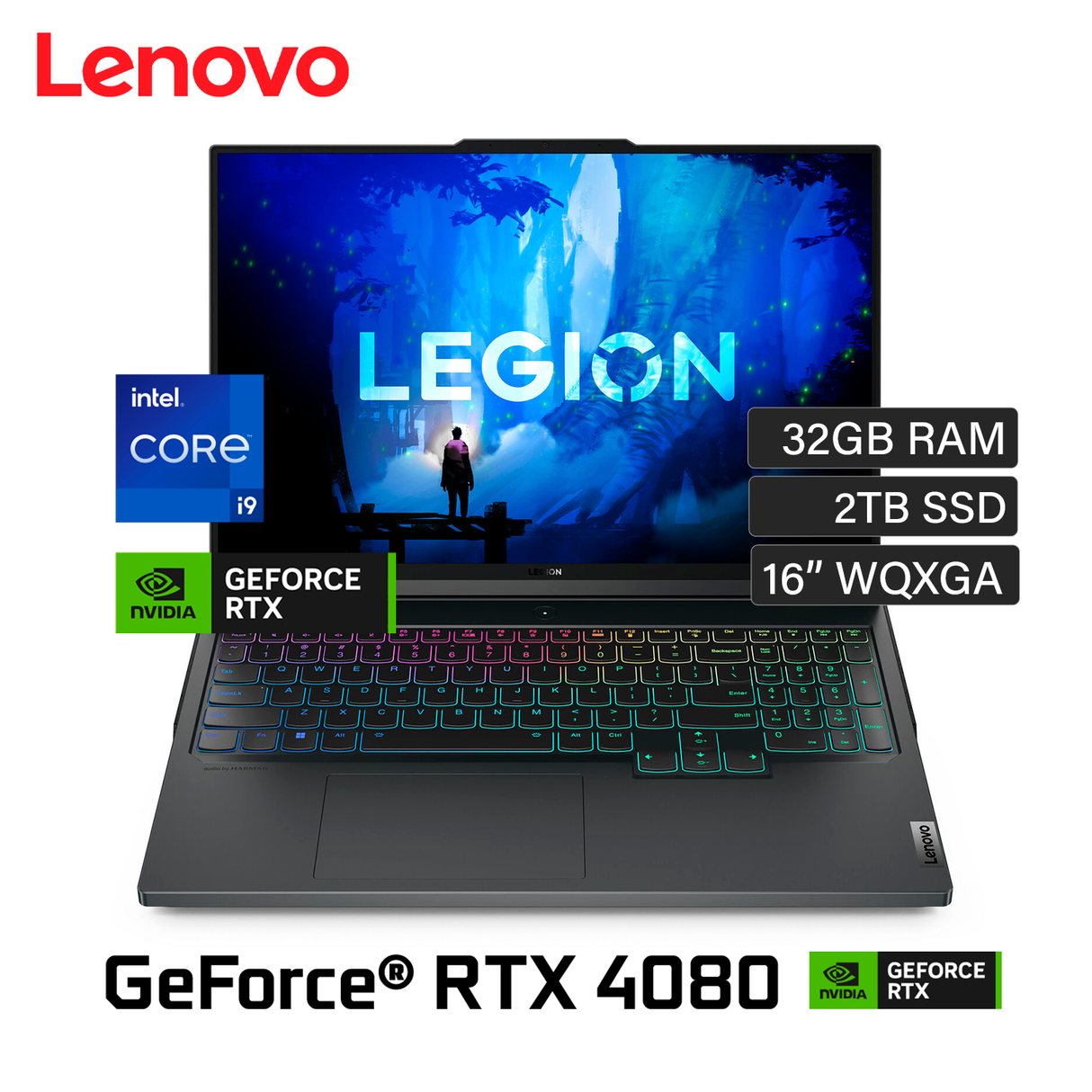 Laptop Lenovo Legion PRO 7 16IRX8H Intel Core i9 13900HX Ram 32GB Disco 2TB SSD Video Nvidia RTX 4080 12GB 16" WQXGA Windows 11