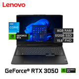 Laptop Lenovo IdeaPad 15IAH7 Intel Core i5 12450H Ram 8GB Disco 512GB SSD Video Nvidia RTX 3050 4GB 15.6" FHD Windows 11